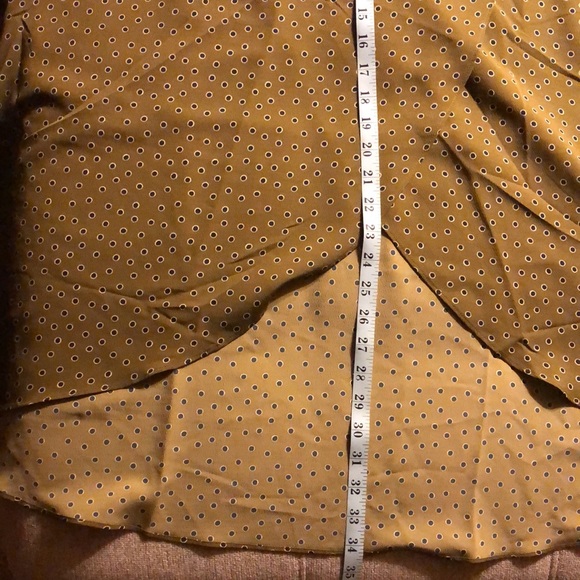 Madison faux wrap v-neck high low dress; short sleeves with cuffs; tie waist; - Picture 8 of 12